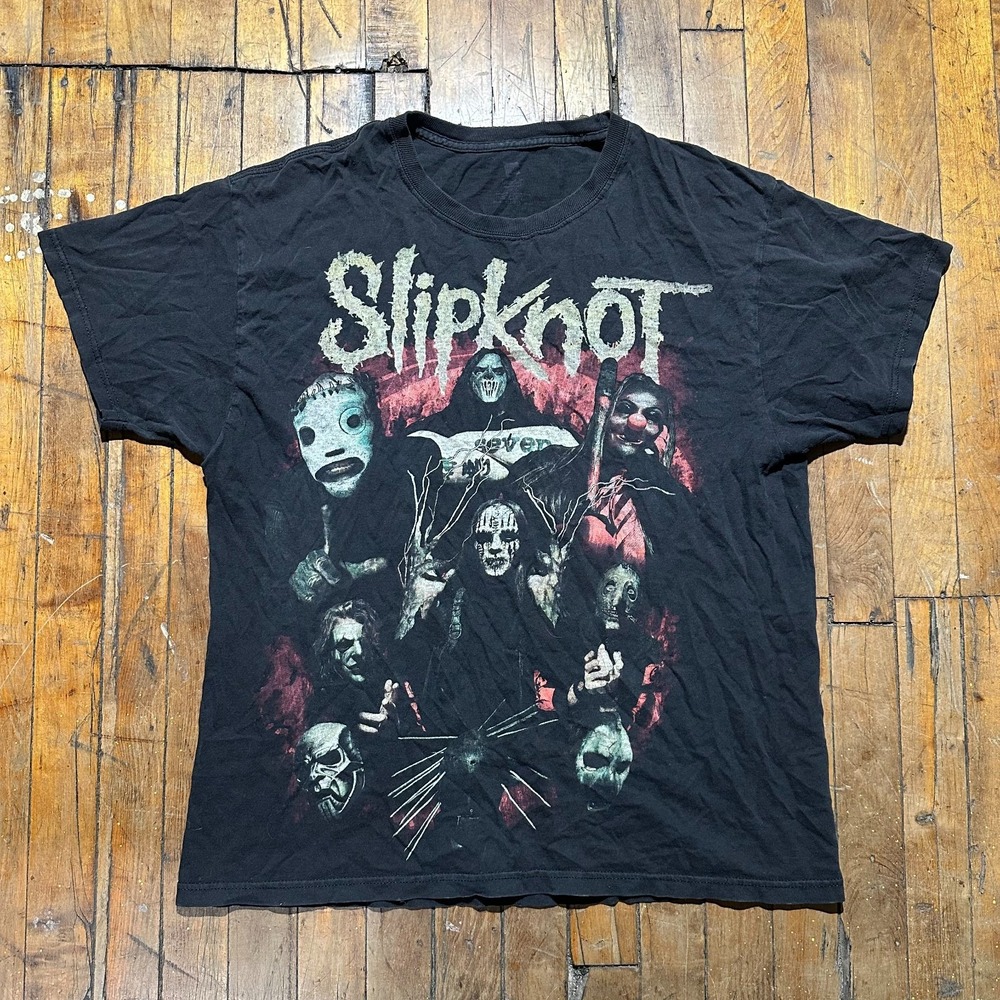 Slipknot T-Shirt Men's Large Black Come‎ Play Dying Graphic Hanes Short Sleeve